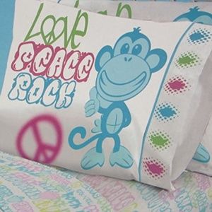 Rock N Roll Monkey Twin Sheet Set